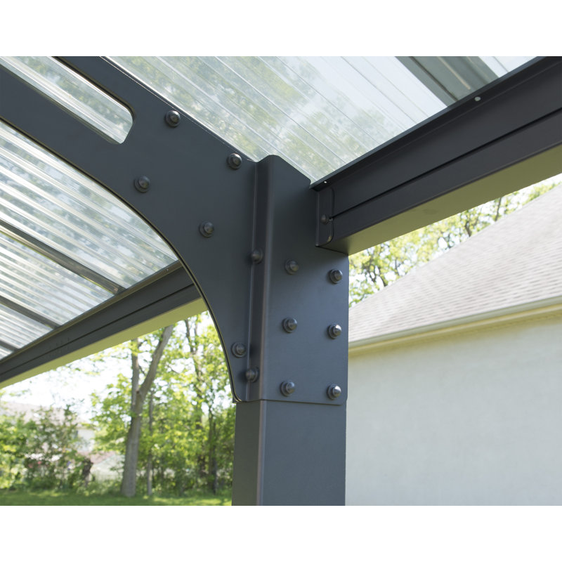 Arizona Wave Gray Double Arch Carport with Corrugated Roof Panels