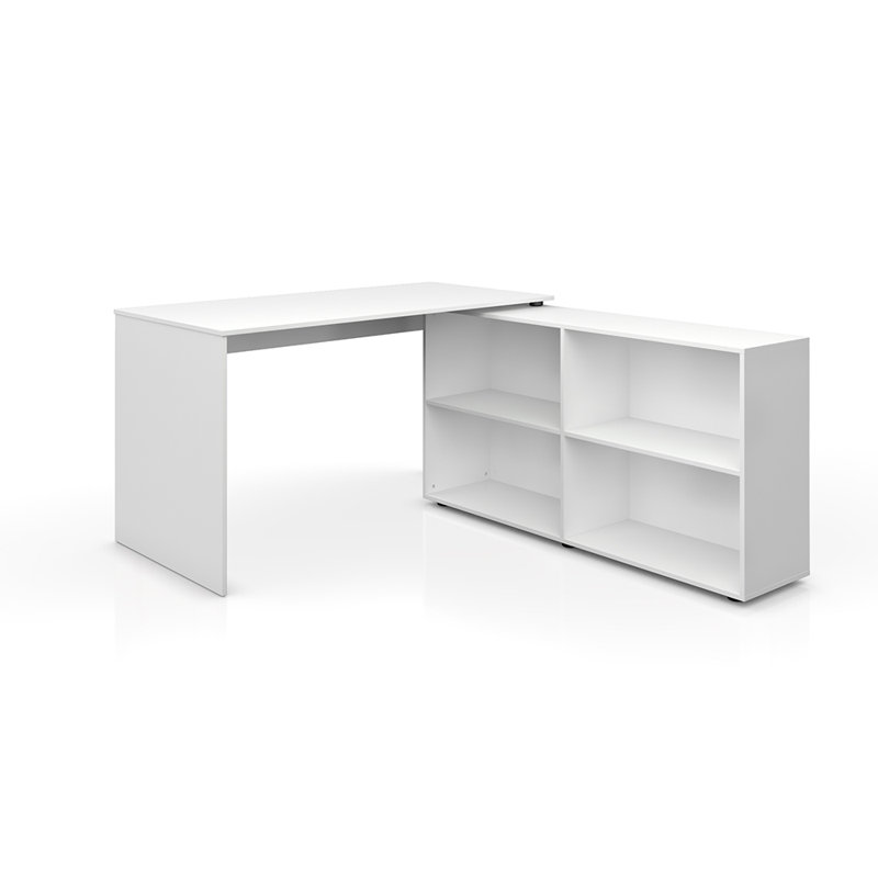 Arsen L-Shaped Executive Desk, White