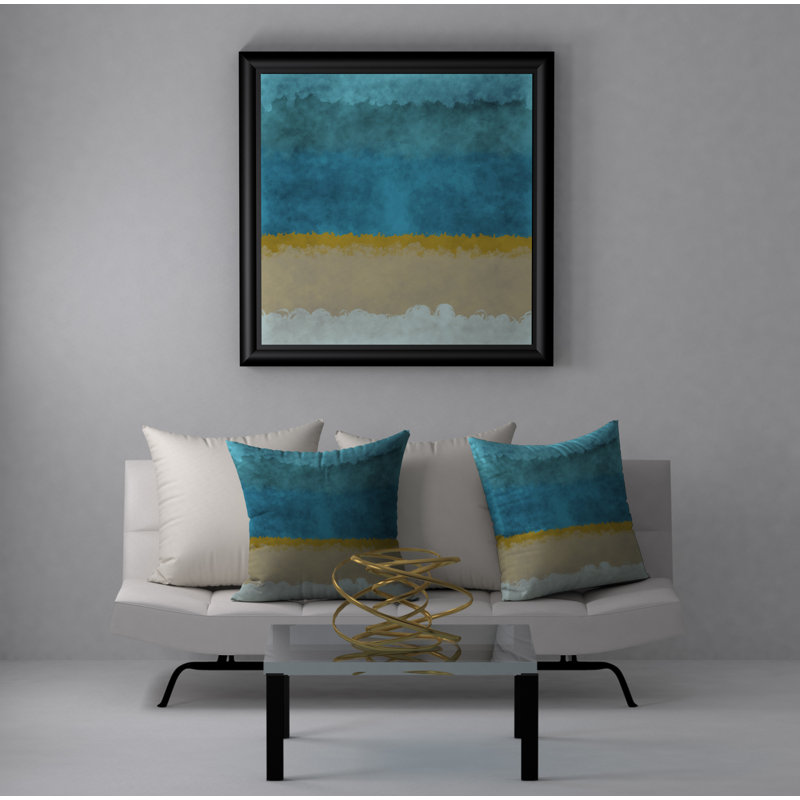 Abstract Throw Pillow, 18" H x 18" W