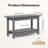 24" Waterproof HIPS Shower Bench, All-Weather Shower Stool, 400 lbs Weight Capacity, Non-Slip Feet, Gray-75284312-75284261
