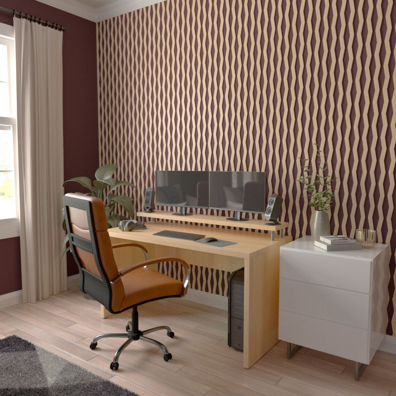 Eastport Hickory Adjustable Wood Slat Wall Panel Kit