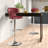 Claudine Contemporary Cozy Mid-Back Vinyl Adjustable Height Barstool with Chrome Base-2119827771