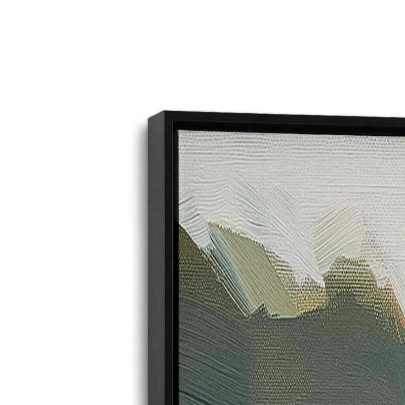 Ensemble de 2 pièces Sandy Spectrum sur toile par Azure Artisanal Studio, Cadre flottant noir satiné
