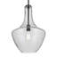 Luminaire suspendu en forme de cloche 1 lumière 19,75 "avec verre bullé transparent-465109609