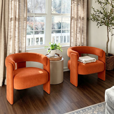 Velvet Comfy Accent Chair Single Sofa For Living Room Bedroom Office Reading