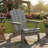 Oversize Embossed Wooden Outdoor Folding Adirondack Chair With Pre-Assembled Backrest & Seatboard, Wood Patio Chair For Garden Backyard Porch Pool Deck Firepit