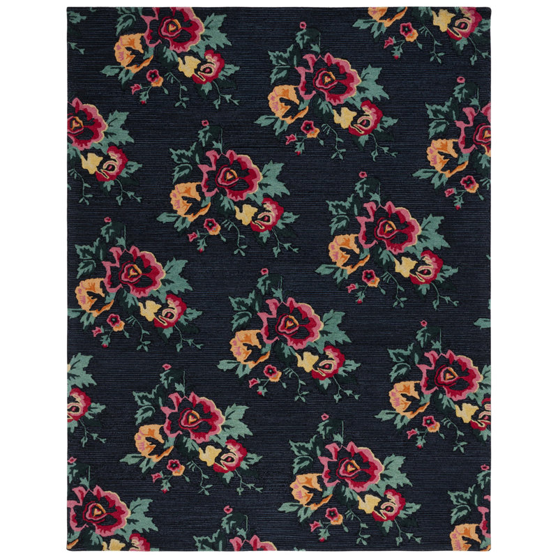 Melia Hand Tufted Wool Floral Rug, Rectangle 8' x 10'
