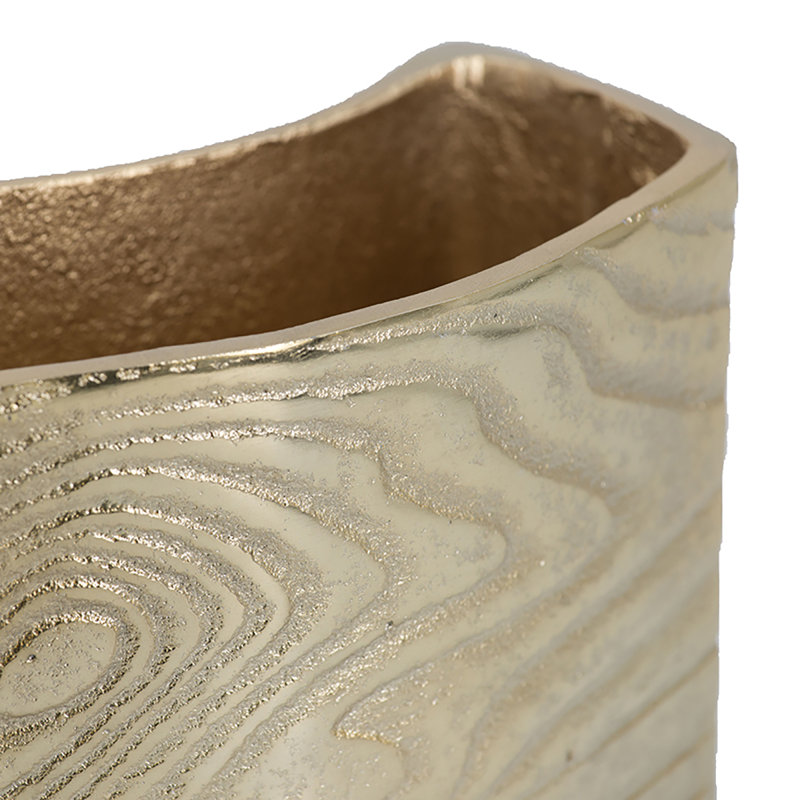 Brittna Aluminum Table Vase, Bright Gold