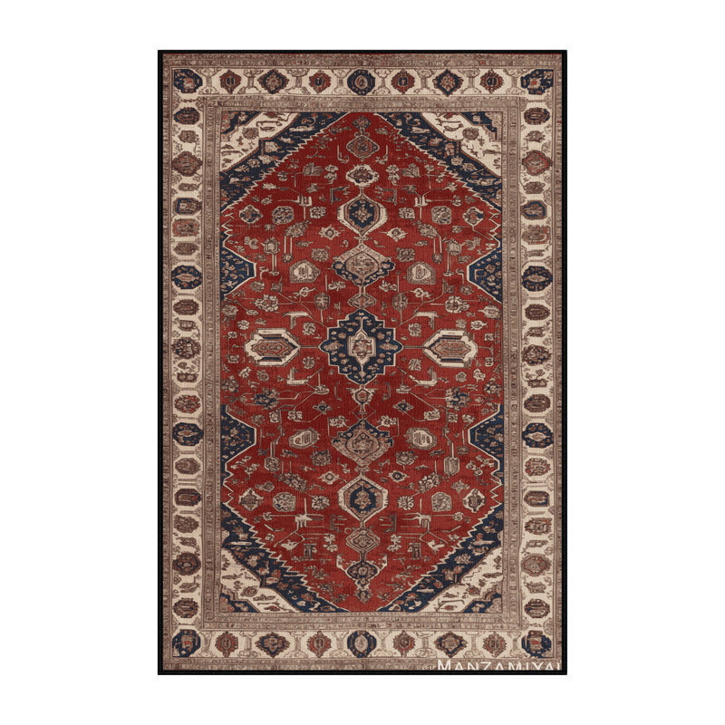 Machine Washable Persian Brown Area Rug, Rectangle 2' x 3'