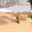 Table de salle à manger compacte dorée et blanche, conception en métal MDF pour la cuisine