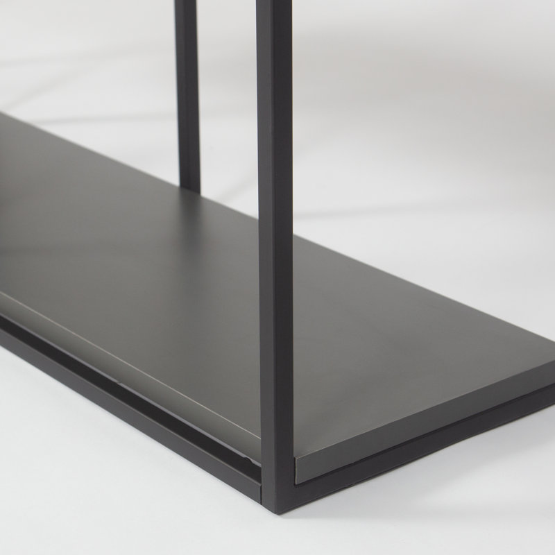 Aires Freestanding Bookcase 5-Tier Display Shelf with Metal Frame, Antracite