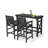 3 Pieces HDPE Outdoor Bar Table And Chairs Set, Tall Adirondack Chairs Set Of 2 With Rectangular Bar Table, Patio Bar Stools Set, HDPE Outdoor Patio Bar Set For Balcony, Porch, Deck-139159744