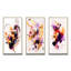 Orange And Purple Ethereal Reflections - Abstract Shapes Art Set Of 3 Pieces-636854681-636854684
