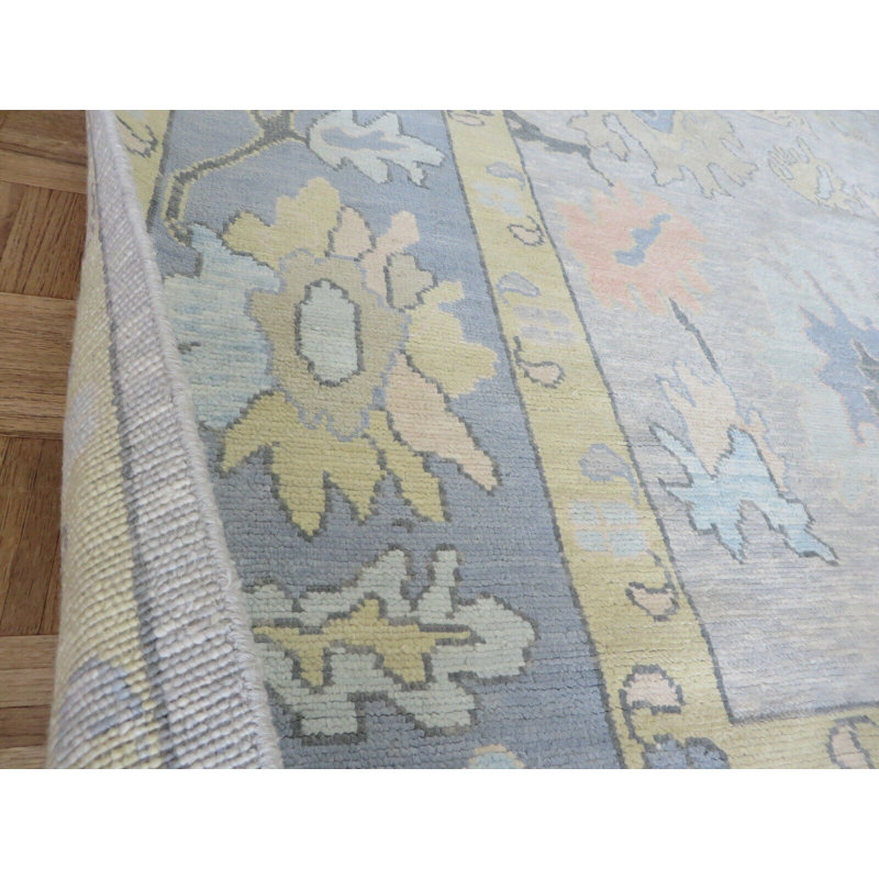 Tapis unique gris de 10 pi x 13 pi 8 po