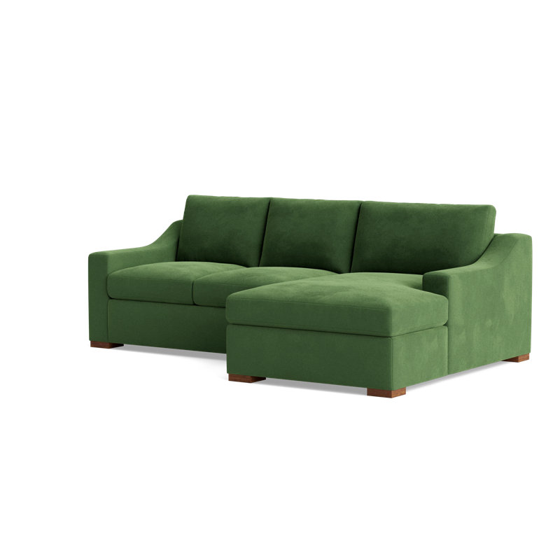Lucca Sectional, Right Hand Facing, Performance Velvet - Ivy