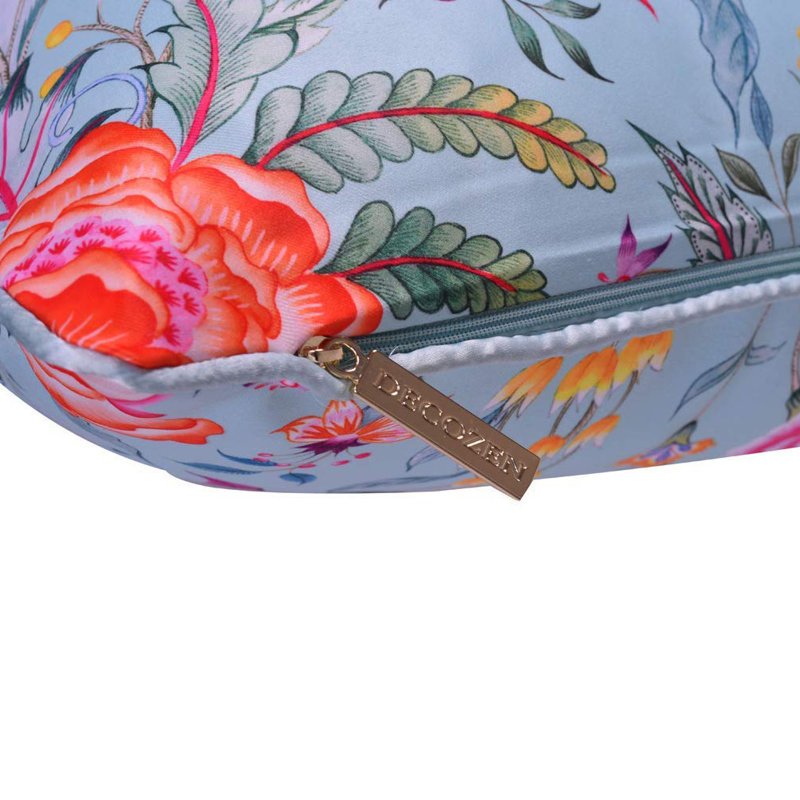Ensemble de housse de coussin floral carré 20 x 20 avec imprimé numérique et fermeture à glissière pour la décoration de Noël