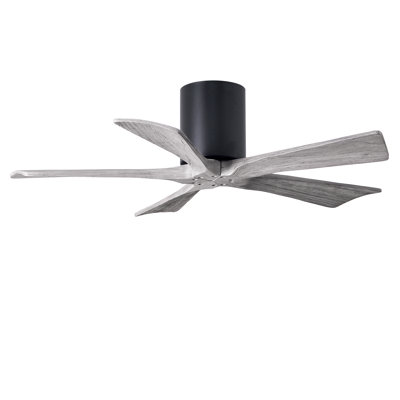 60"" Irene 5-Blade Hugger Ceiling Fan with Wall Remote -  Matthews Fan Company, IR5H-BK-BW-42