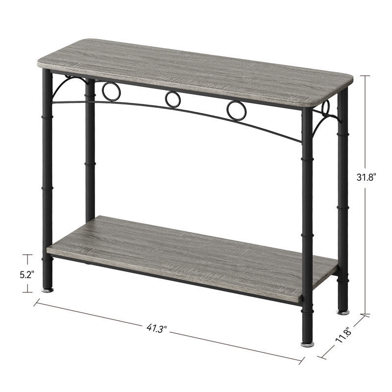Console d'entrée à 2 niveaux, Gris, H 31,8 po x l 41,3 po x P 11,8 po