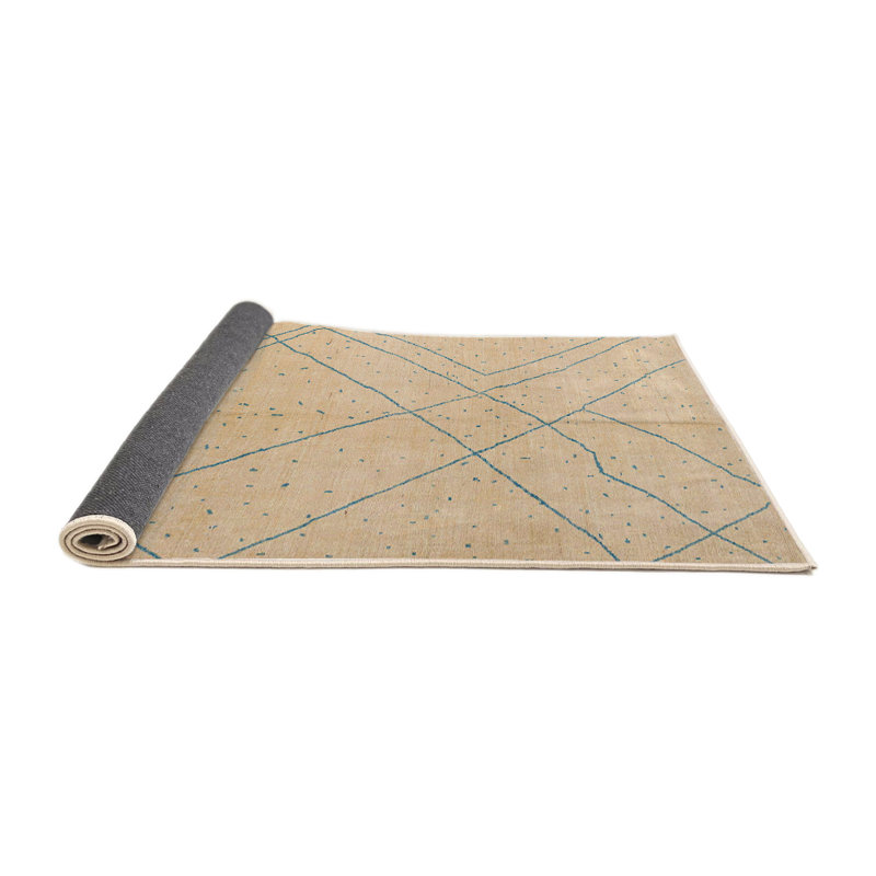 Tapis décoratif multicolore à motif abstrait, Rond 7 pi
