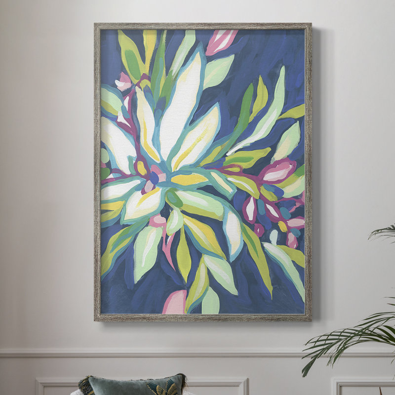 Blue Tropics I, reproduction encadrée - bois massif, H 11 po x l 9 po