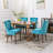 A&a furniture ultra side dining chairs | set of 2 | thickened fabric, solid wood legs | bronze nailhead-497025300-497689670