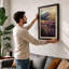 Misty Moorland Mountains Scandinavian - Framed Print-952863866-952863867