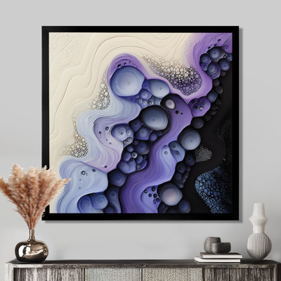 Ommo Rhythmic Drizzle Of Lavender Liquid Dreams III - Drip Painting Wall Art