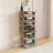 7 Tier Shoe Rack With Hooks, Entryway Vertical Shoe Tower, 12-14 Pairs Capacity, Space-saving Shoe Storage Organizer, Easy Assembly Design-1302615652