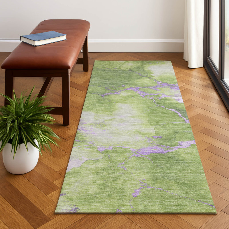 Premium Machine Washable Jacquez AMF1790 Abstract Rug, Runner 2'3" x 7'6"