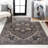 Sarok Ornate Large Medallion Machine-Washable Green/Navy/Cream Rug-1452699010
