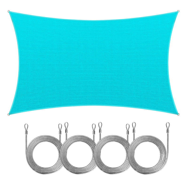 Voile d'ombrage Amgo, 12 pi x 18 pi, Sarcelle