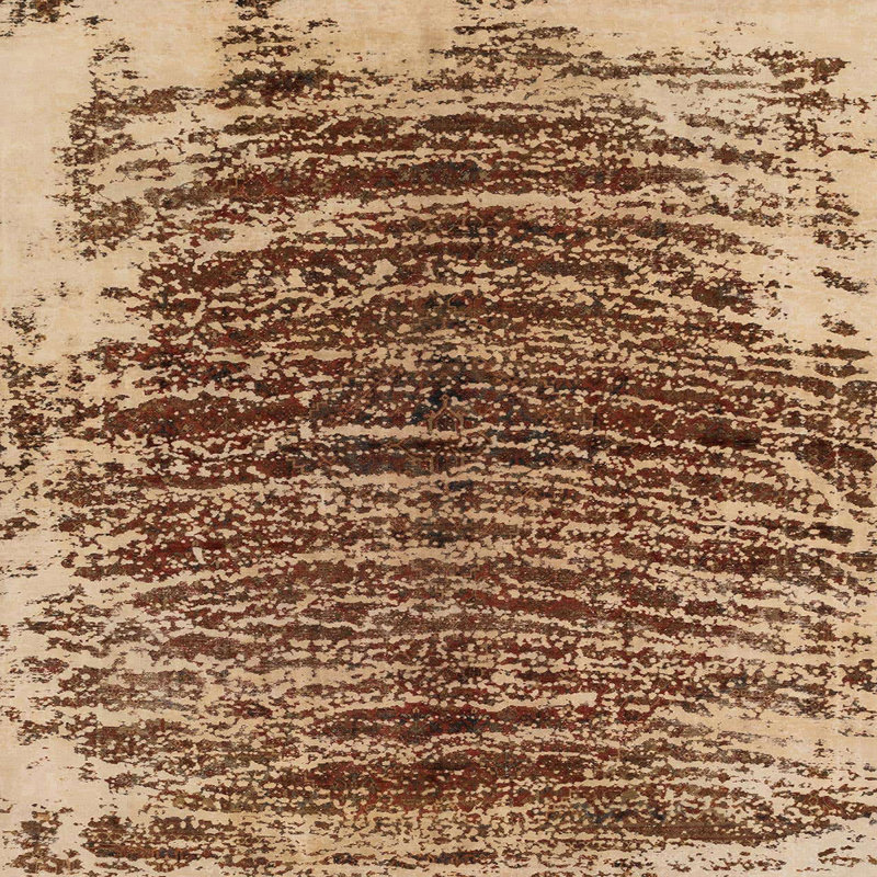 Wool Abstract Indoor Rug, Square 7'