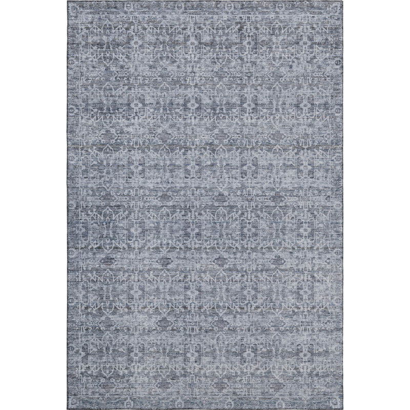 Tapis de qualité supérieure lavable à la machine Mayfield AMF2152, Bleu, Rectangle 5 pi x 7 pi 6 po