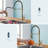 Kitchen Faucet with Pull Down Sprayer, Stainless Steel Kitchen Faucet, Utility Single Handle Spring Sink Faucets 1 or 3 Hole, Kitchen Faucets for Farmhouse Camper Laundry Rv Bar-60067811
