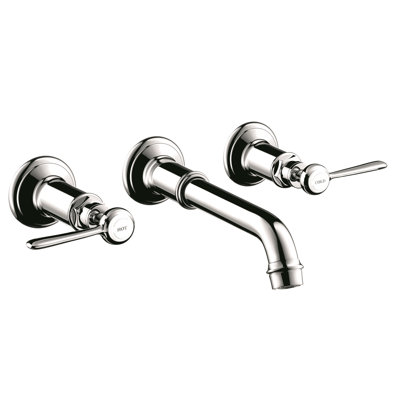 AXOR Montreux Wall Mounted Bathroom Faucet Trim with Lever Handles Faucet Trim Only