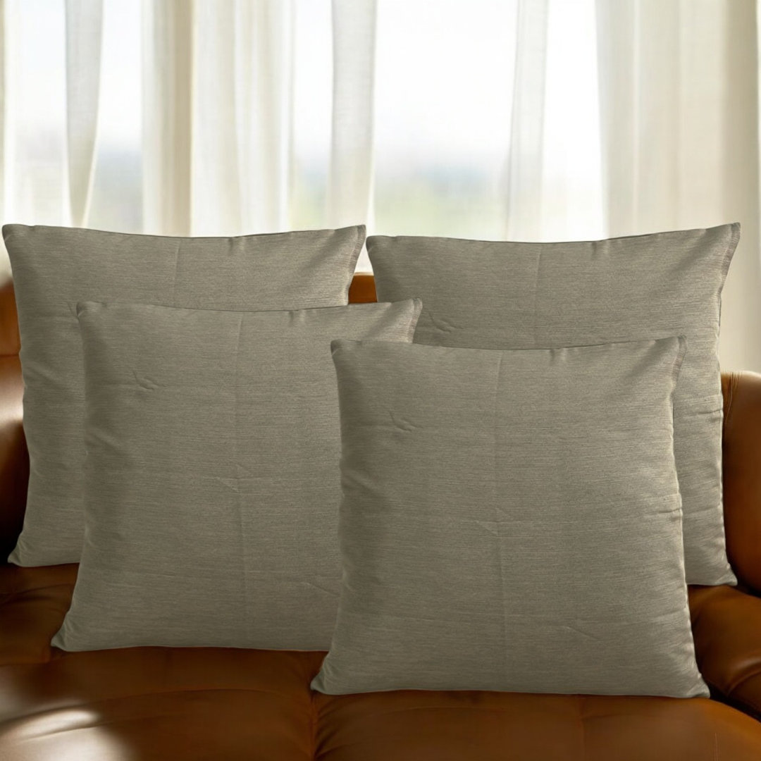 Breken Brown Square Throw Pillow Cover