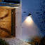 Satin Black 18cm H Tempered Glass Glass Outdoor Sconce