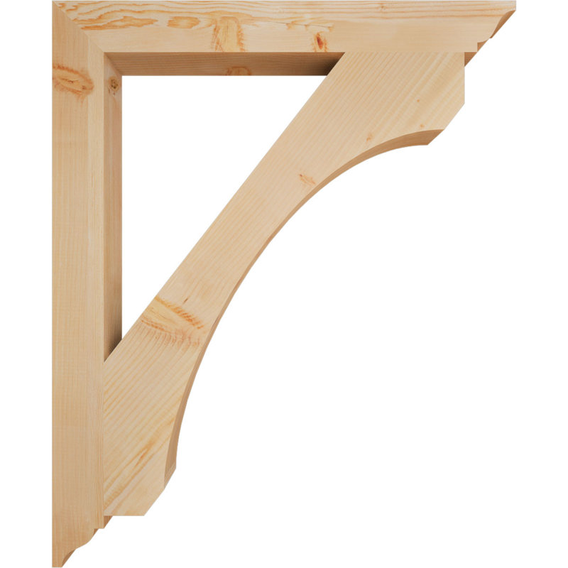 Support en bois rustique traditionnel BKTLEC01, Douglas (lisse), H 44 po x l 3,5 po x P 36 po