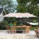 Nyasia 15 ft x 9 ft Rectangular Market Umbrella with Base