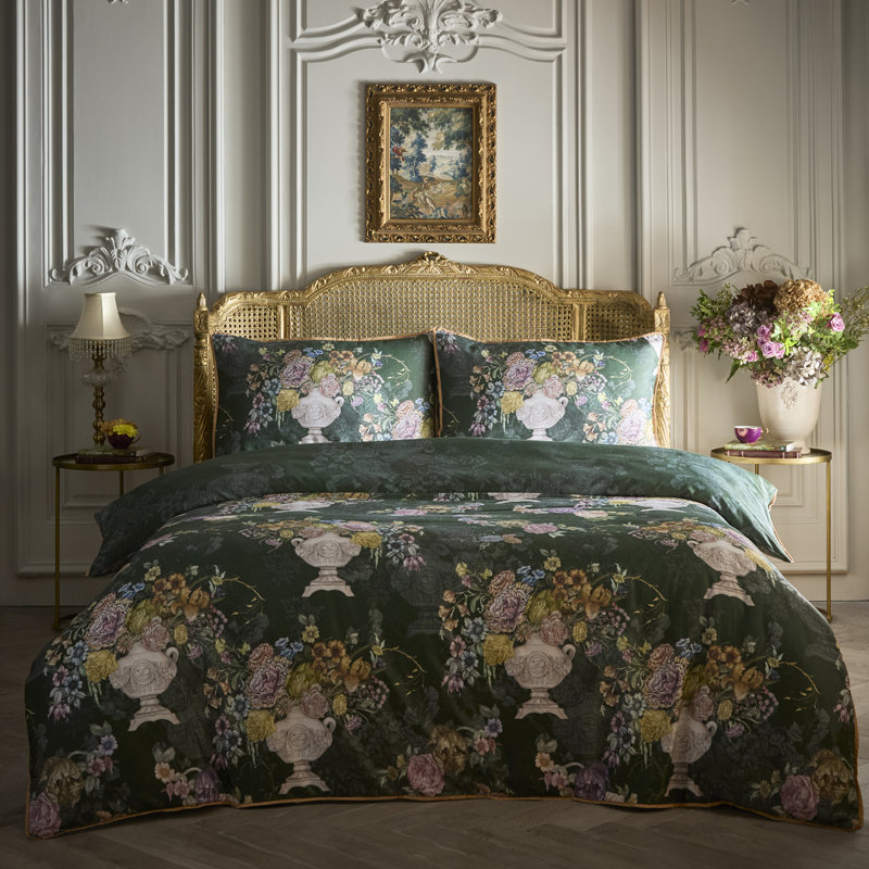 Laurence Llewelyn-Bowen Tuscan Holiday Duvet Cover Set Green, Double