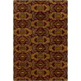 Rupec Brown/Red Abstract Area Rug