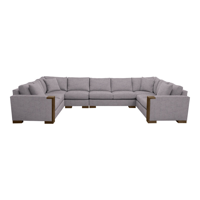 Michael Weiss 4-Piece Abingdon Sectional, Nomad Slate Crypton® Chenille, Havana