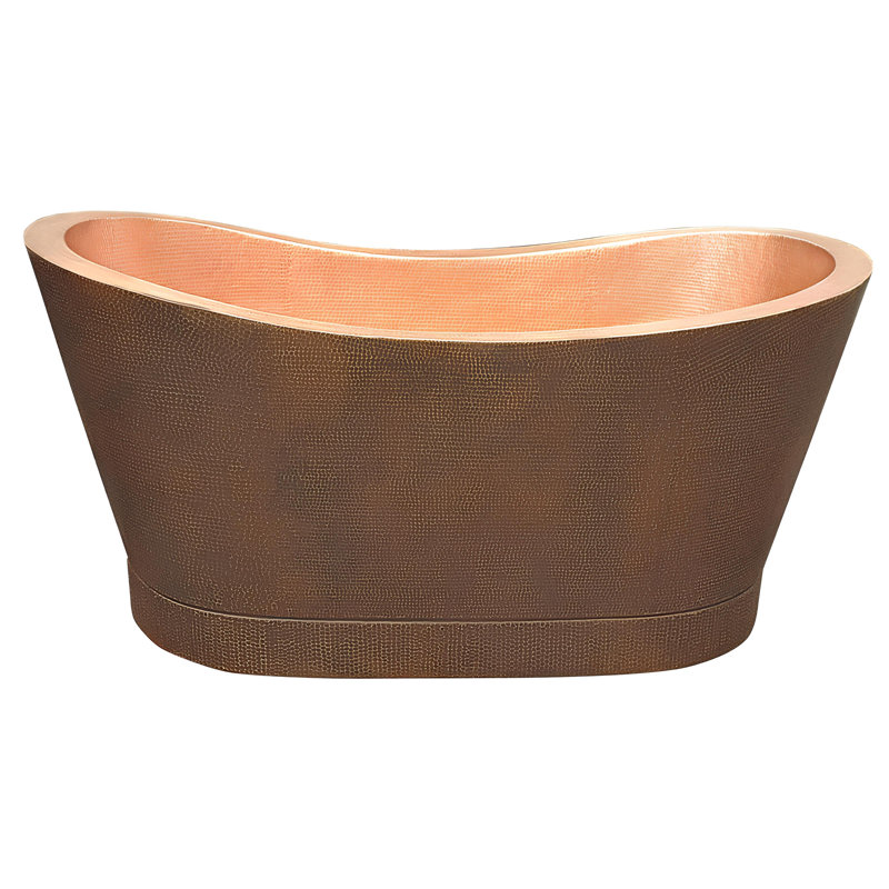 183mm x 81mm Freestanding Copper Bathtub