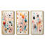 Crystalline Consciousness Retro Pastel - Abstract Shapes Art Set Of 3 Pieces-54436913-54436914