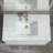Solid wood 48'' Modern Wall Mounted Single Bathroom Vanity with Engineered Marble Top and Light-1427022037