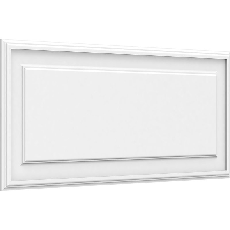 Panneau mural surélevé en PVC blanc Legacy, H 16 po x l 38 po x P 0,63 po