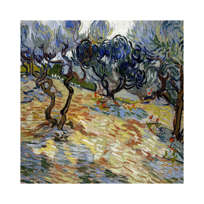 Olive Trees by Vincent Van Gogh - Wrapped Canvas Painting, 30.48 cm H x 30.48 cm W