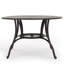 Table de salle à manger d'extérieur en aluminium coulé bronze avec motif élégant et fin