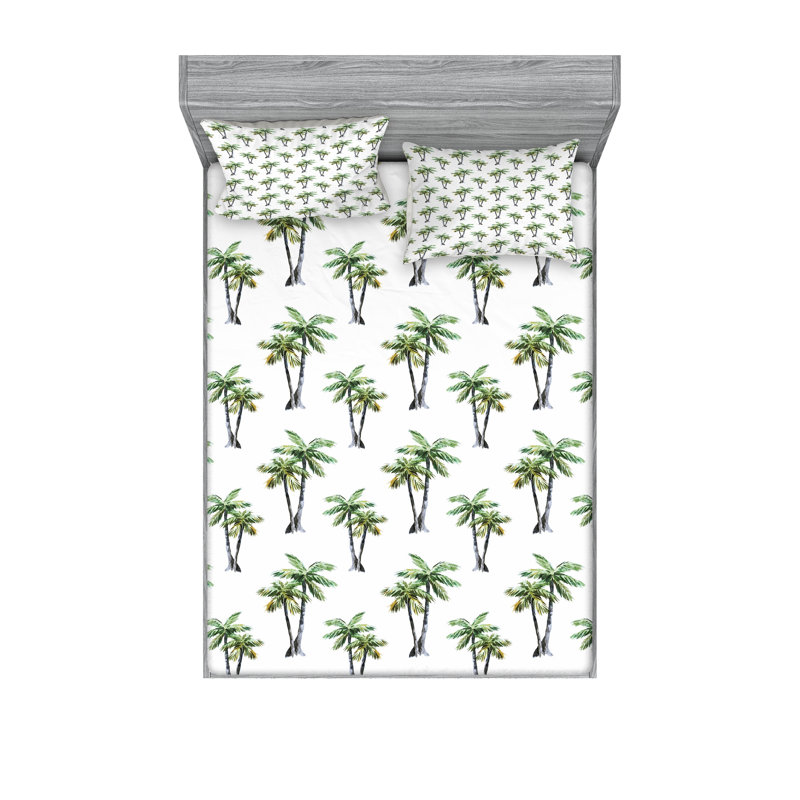 Drap-housse et coussin décoratif Ambesonne, Ensemble de draps pour très grand lit californien