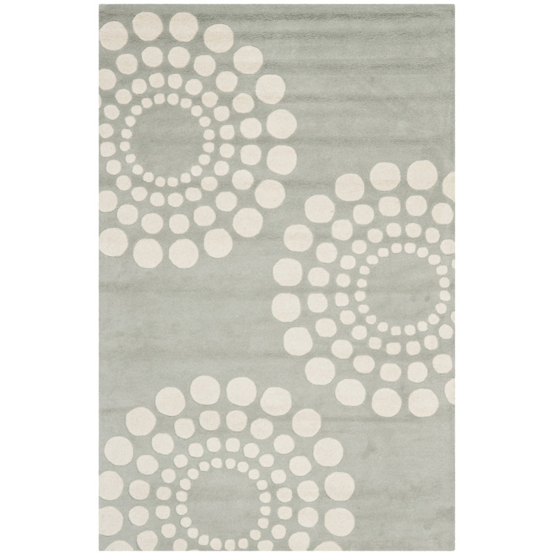 Trevor Floral Wool Hand Woven Area Rug, Rectangle 152 x 244 cm